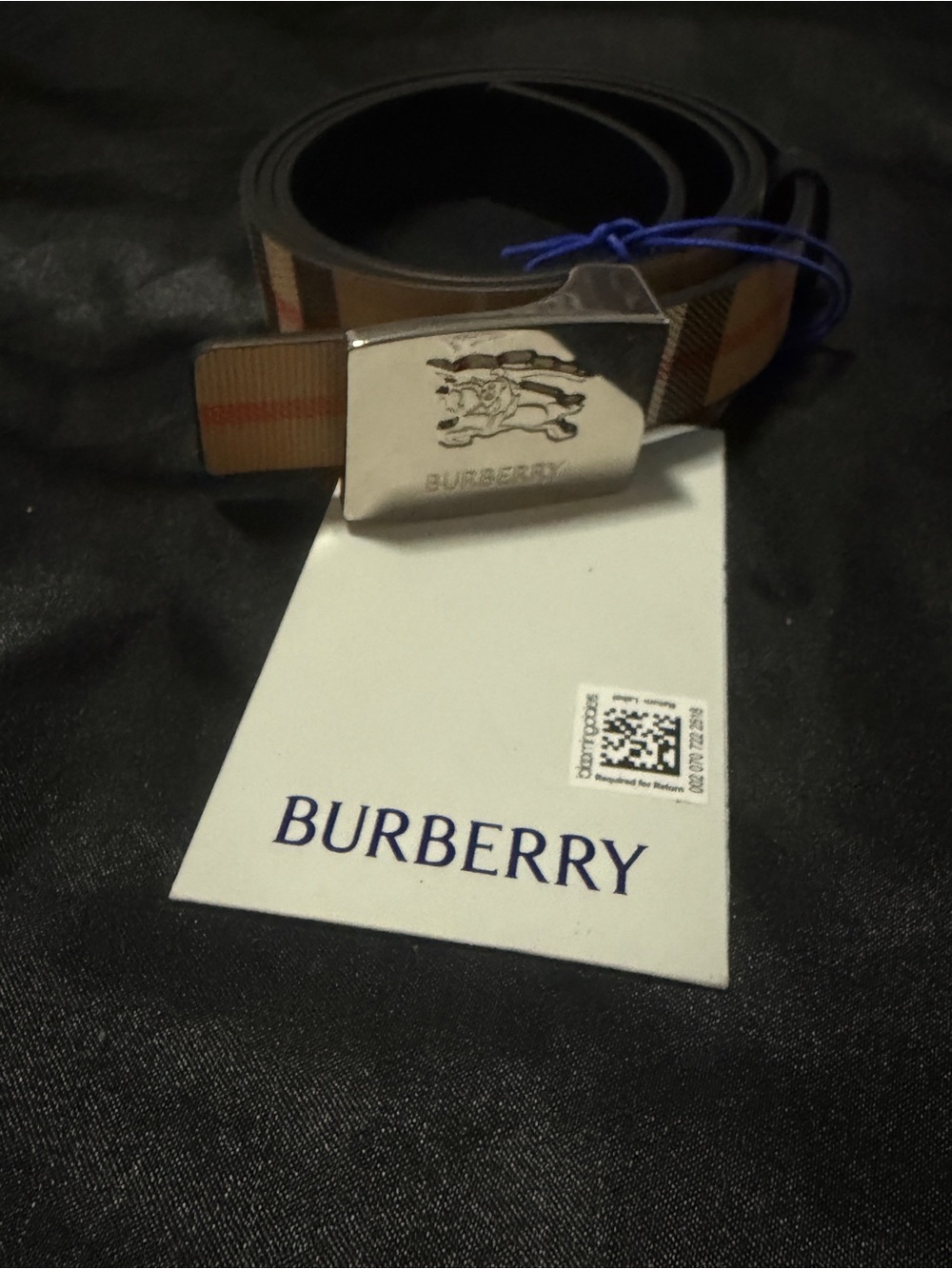 Burberry Reversible Knight Belt Size 95 cm/ 38 in Color Black & Beige - Picture 3 of 5